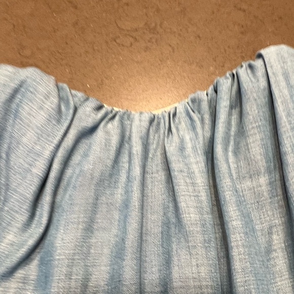 Guess Denim Off-The-Shoulder Corset Crop Top Sz: XS - Picture 10 of 16